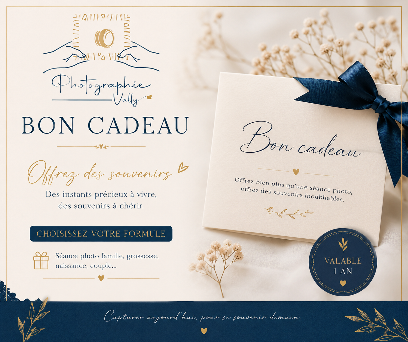 Bon cadeau seance photo photographie vally